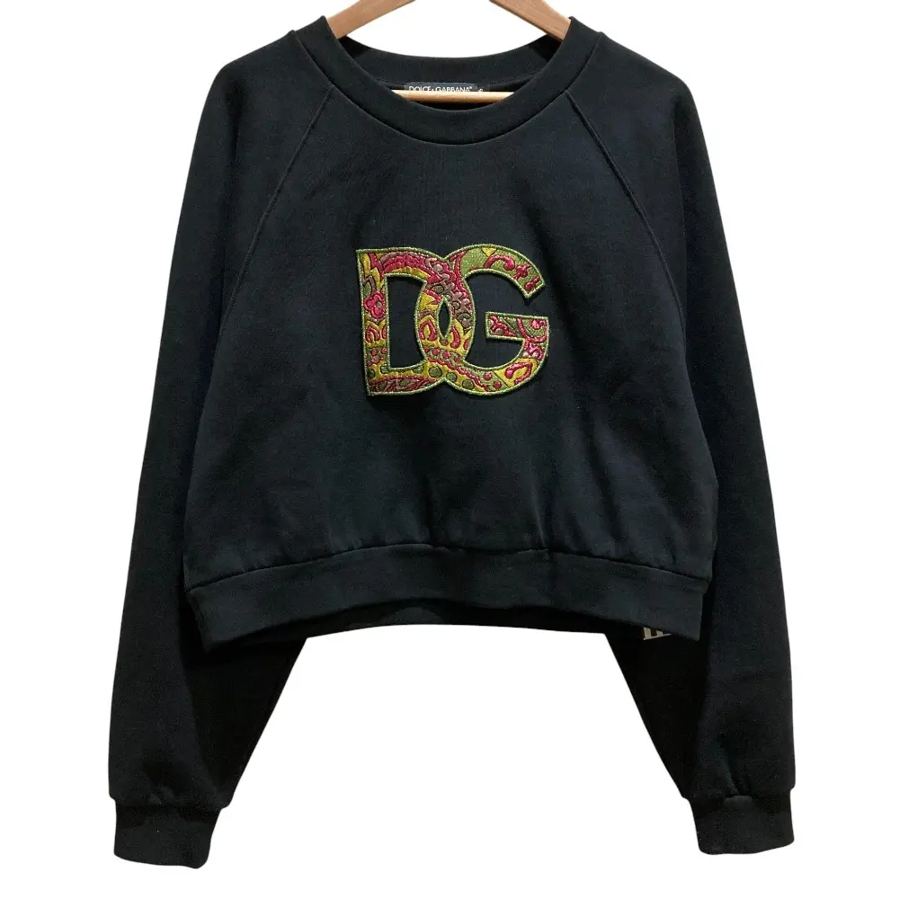 DOLCE&GABBANA ドルチェアンドガッバーナ DGロゴ クロップド スウェット トレーナー サイズ36 ブラックの買取実績【2025年10月買取】