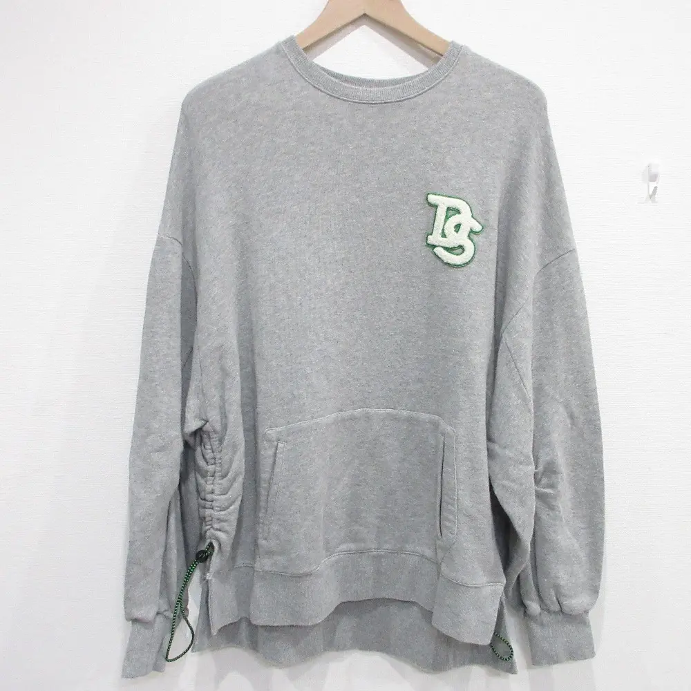 22SS DOUBLE STANDARD CLOTHING ダブルスタンダードクロージング ワッペン スウェット トレーナー オーバーサイズ F グレー