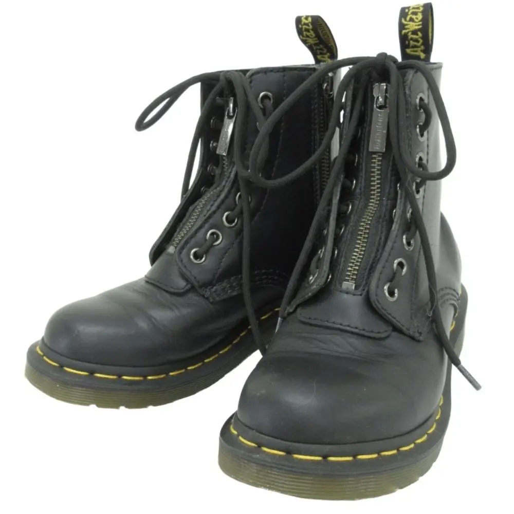 Dr.Martens ドクターマーチン 1460 PASCL FRNT ZIP レザー レースアップブーツ UK3 22cm相当 ブラック