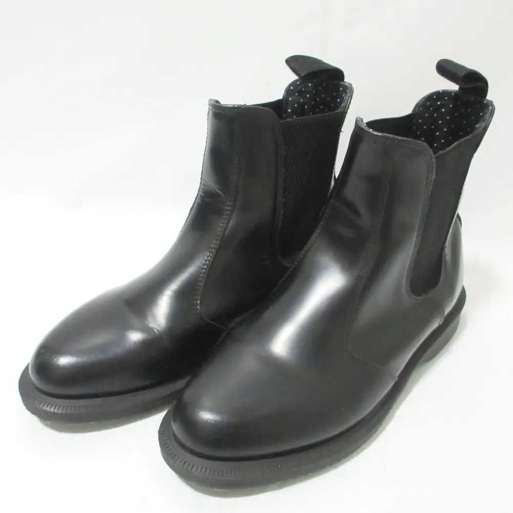 Dr.Martens ドクターマーチン FLORA フローラ レザー ショート サイドゴア チェルシーブーツ UK5 約24.0cm ブラック