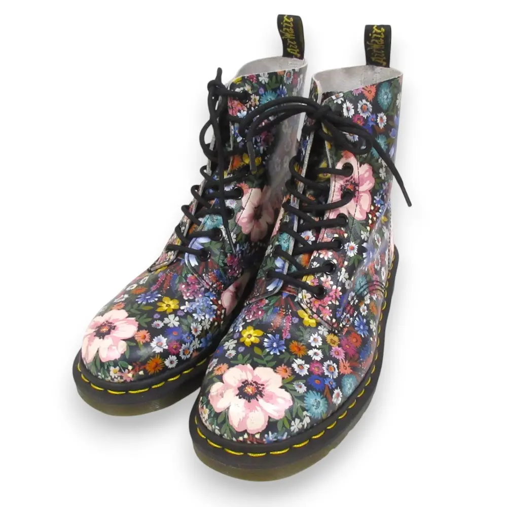 Dr. Martens ドクターマーチン 1460 PASCAL FLORAL 8ホール フラワープリント ショートブーツ UK6 約25cm マルチカラー