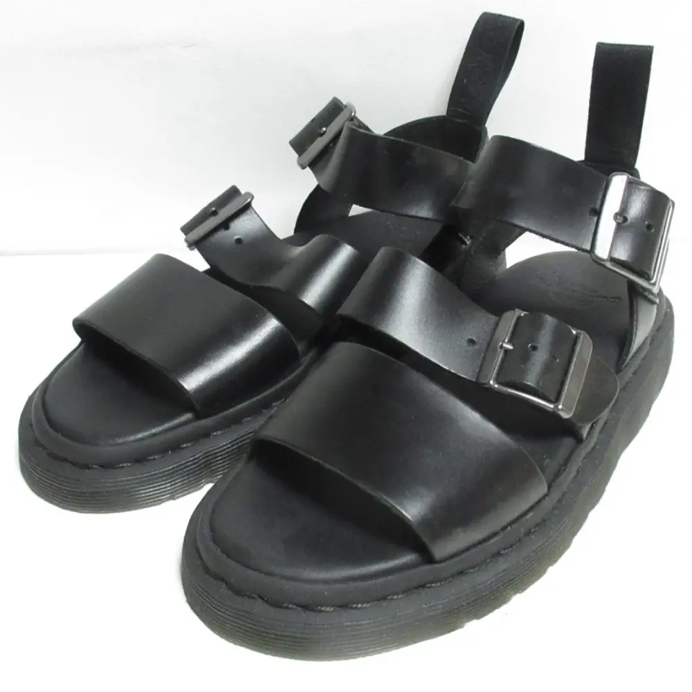 Dr. Martens ドクターマーチン GRYPHON グリフォン レザー ベルト サンダル 15695001 UK4 23.0cm相当 ブラック