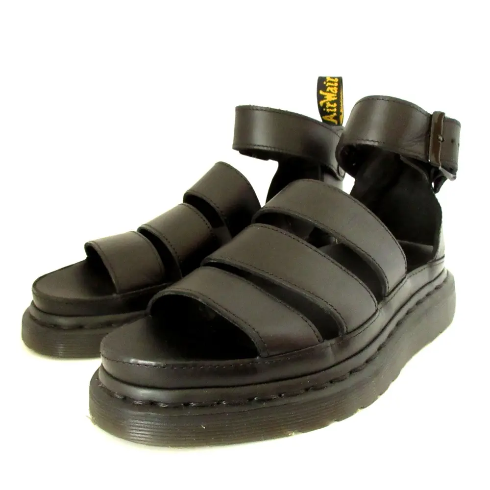 Dr. Martens ドクターマーチン CLARISSA II クラリッサ2 レザー アンクルストラップ サンダル サイズ5 約24cm ブラックの買取実績【2024年11月買取】