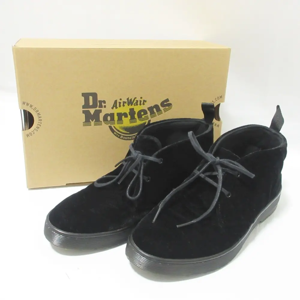 Dr. Martens ドクターマーチン DAYTONA ベルベット レースアップシューズ 16575003 UK5 約24cm ブラック