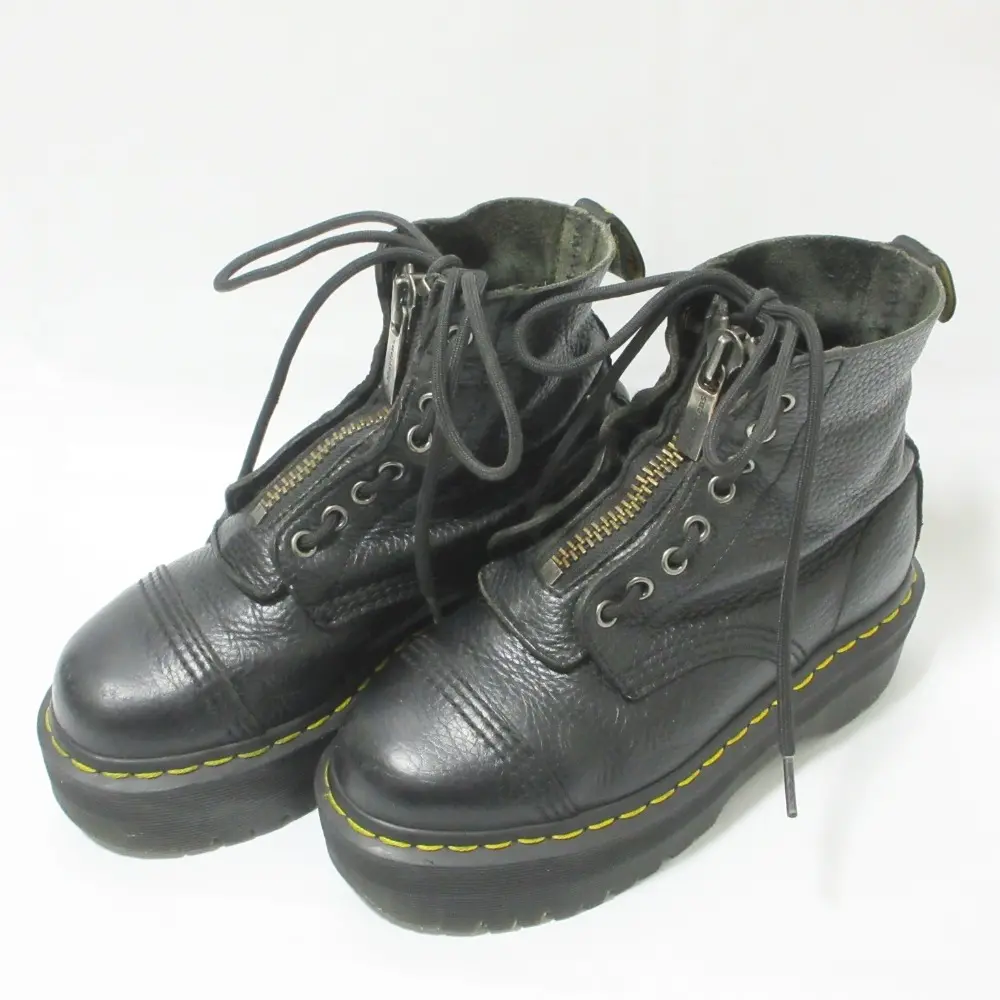 Dr. Martens ドクターマーチン SINCLAIR シンクレア レザー 8ホール センタージップ ショート ジャングルブーツ ブラック