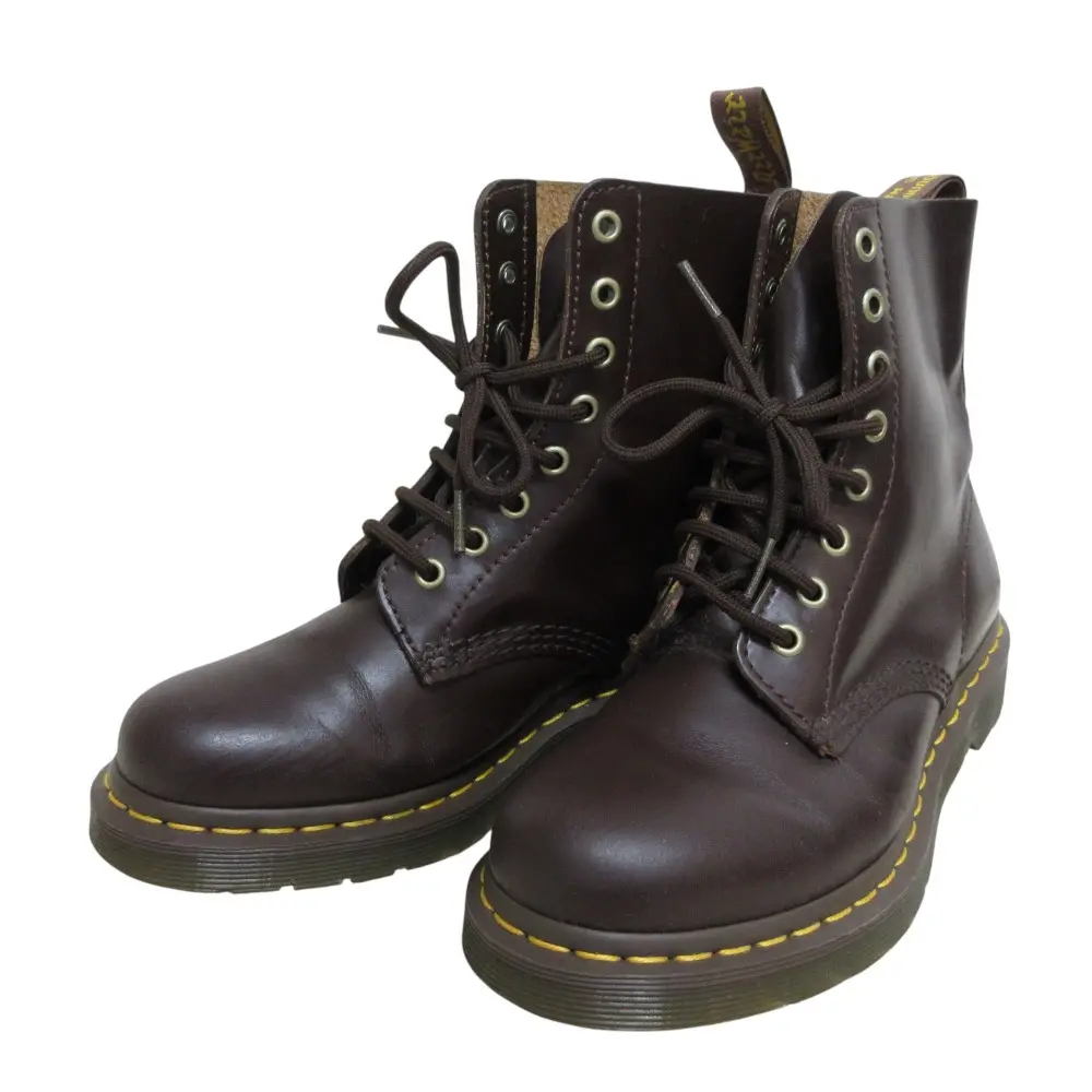 DR.MARTENS ドクターマーチン PASCAl 8ホール レザー レースアップ ショートブーツ UK5 24cm相当 ブラウン