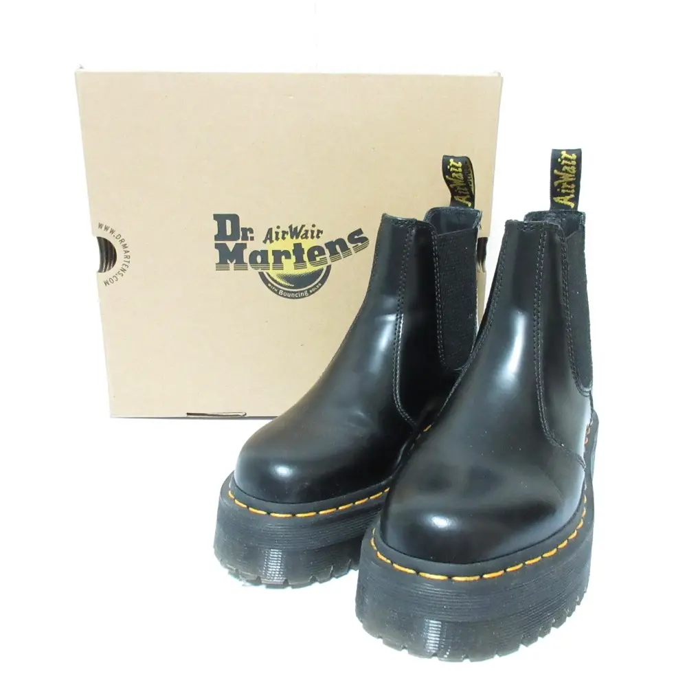 Dr. Martens ドクターマーチン 2976 QUAD レザー サイドゴア チェルシーブーツ ショートブーツ UK4 約23cm ブラック