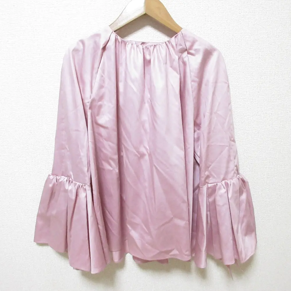 Drawer ドゥロワー 長袖 コットンフレアスリーブ ブラウス 6521-299-0868 36 ピンク