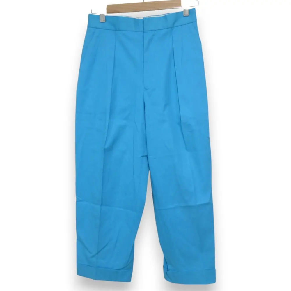 DRAWER ドゥロワー テーパードコットンタックパンツ スラックス 6514-236-0952 サイズ38 ブルー系