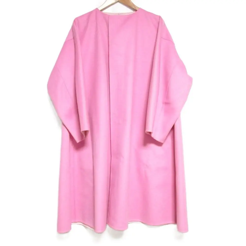 Drawer ドゥロワー リゾートコレクション ウールカシミヤ ダブルフェイス ケヌキノーカラーコート 6525-234-0676 36 ピンク