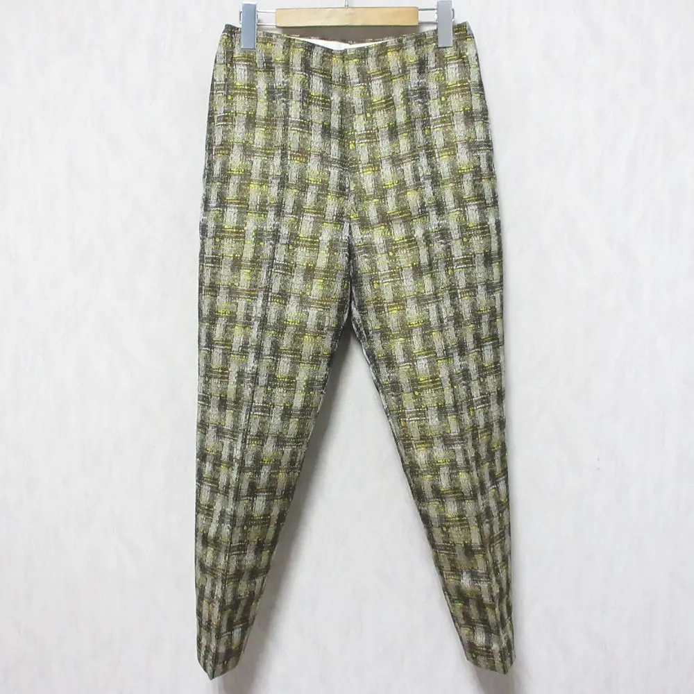 Drawer ドゥロワー チェックテーパードパンツ スラックス 6514-236