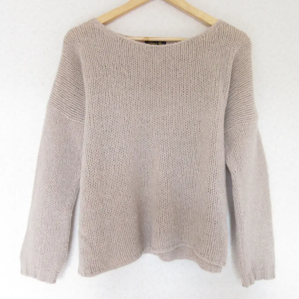 Drawer ドゥロワー アルパカ ボートネック ローゲージ プルオーバー