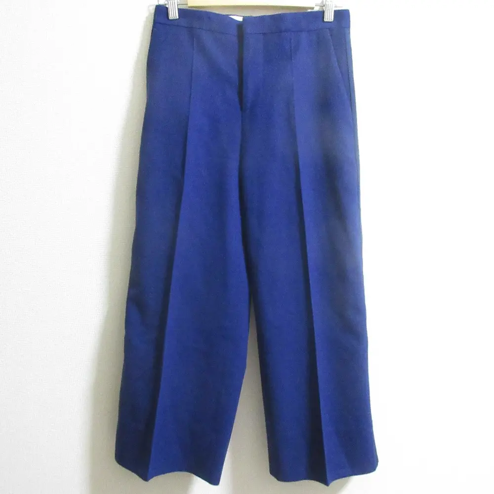 Drawer ドゥロワー 側章 サイドライン クロップド ワイドパンツ スラックス 6514-236-0731 サイズ36 ブルーの買取実績【2025年1月買取】