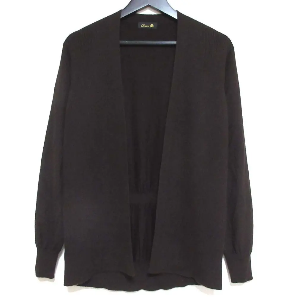 Drawer ドゥロワー カシミヤ シルク ロングスリーブ 長袖 フロント