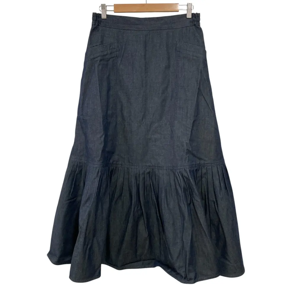 DRAWER ドゥロワー ティアード シルクブレンド フリンジ ひざ丈 ラップ