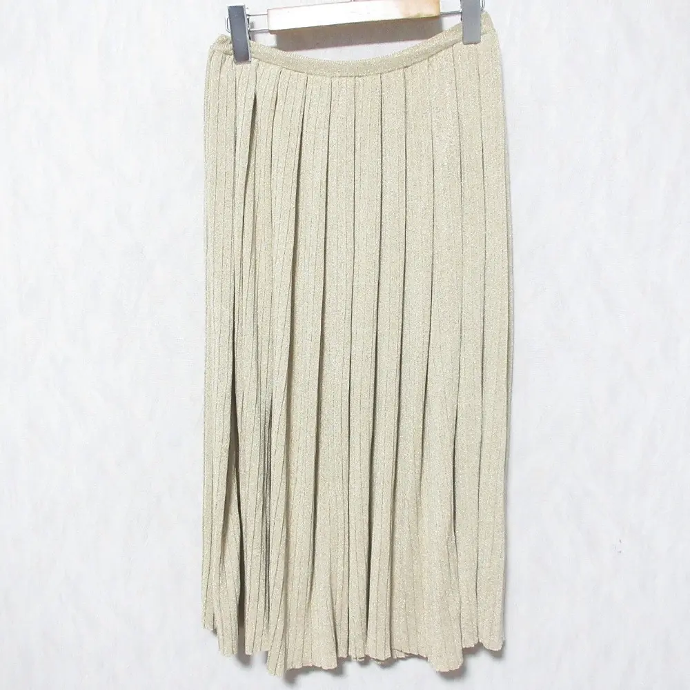 Drawer ドゥロワー ラメプリーツニットスカート 6524-299-1360 ベージュ