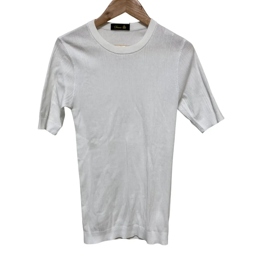 DRAWER ドゥロワー ハリヌキショートスリーブ カットソー プルオーバー 6517-299-0732 ホワイト