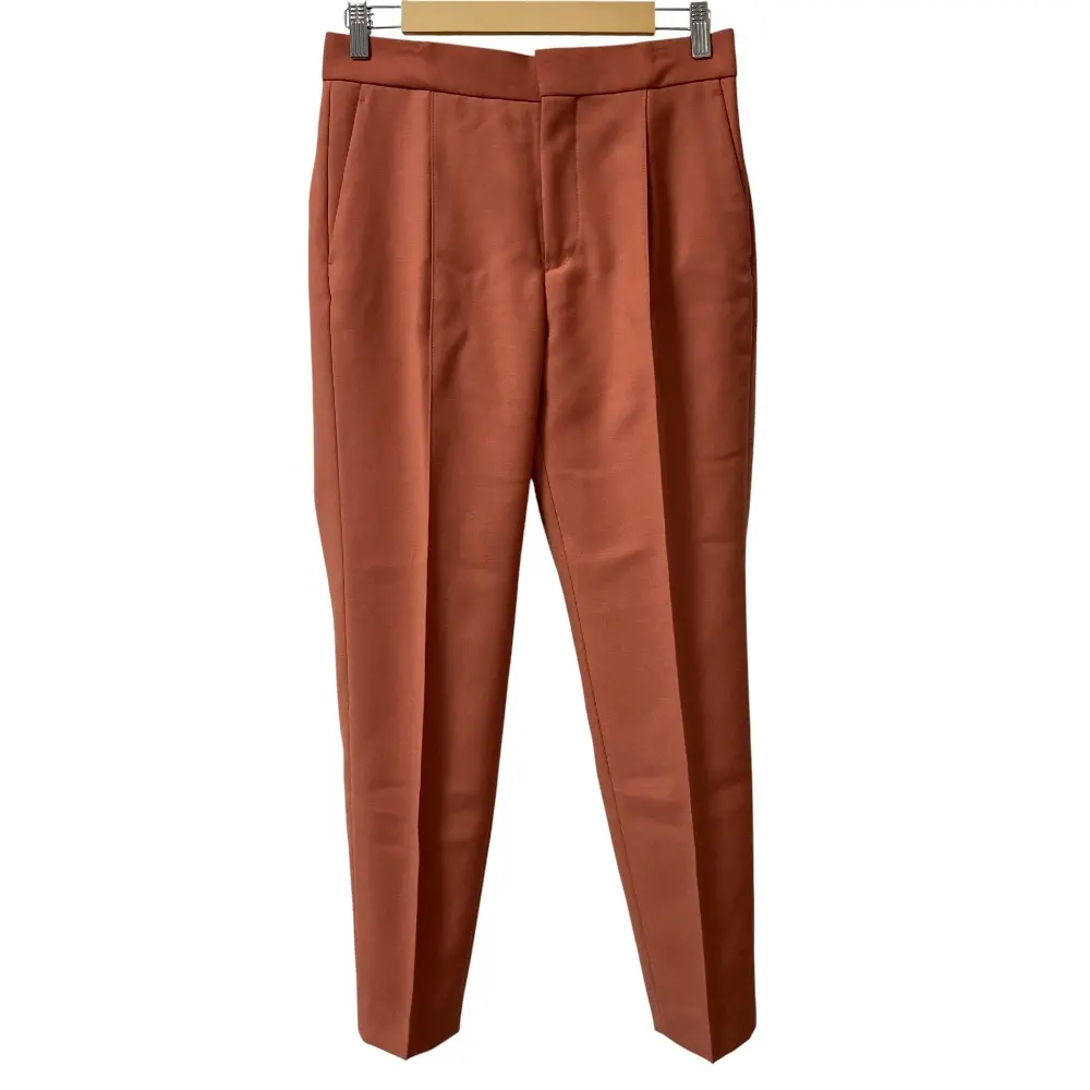 Drawer ドゥロワー バックサテンフロントステッチタックパンツ 6514-236-1042 サイズ38 テラコッタ