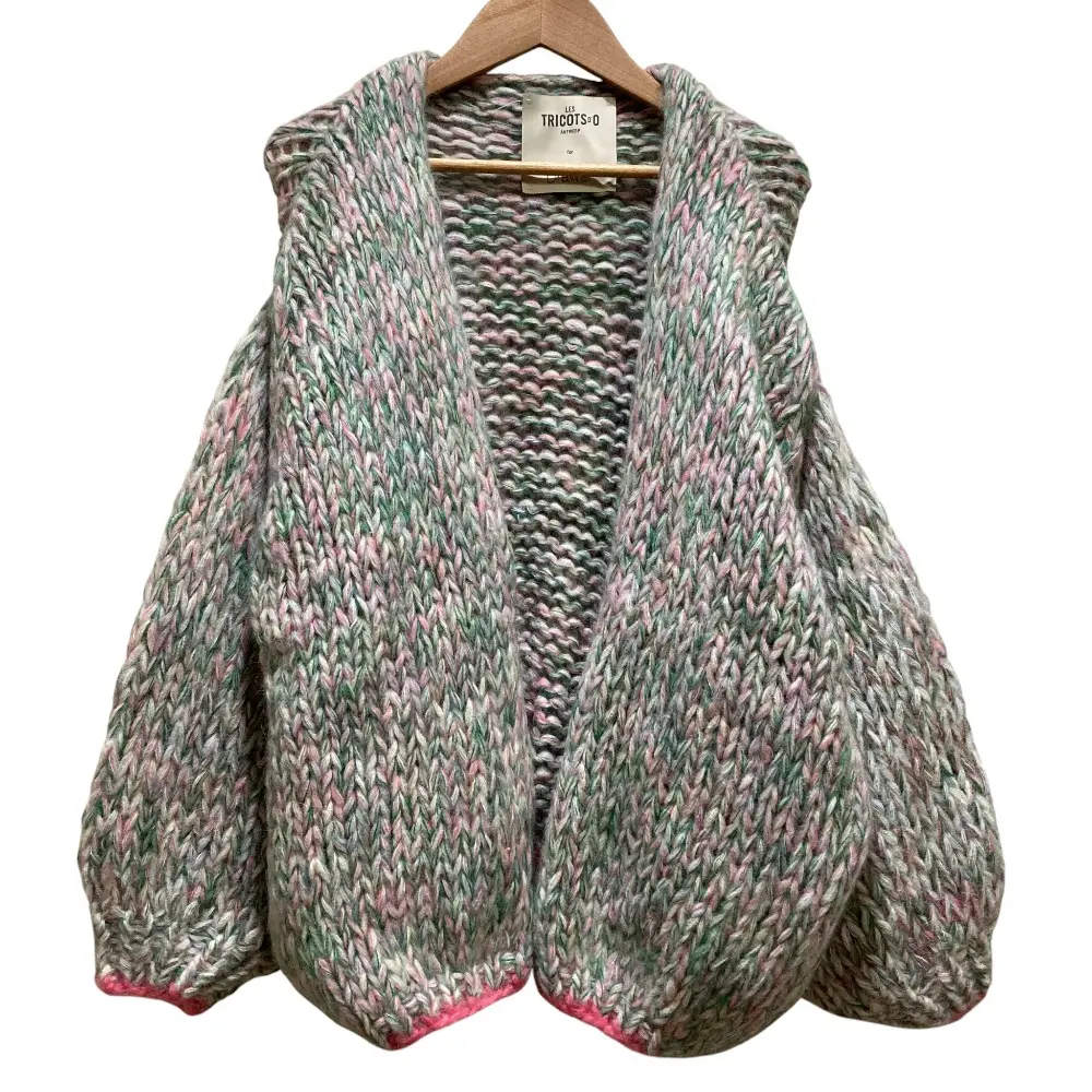 les tricots d'O Drawer レトリコドール ドゥロワー 別注 アルパカ ハンドニット カーディガン ピンク グリーン