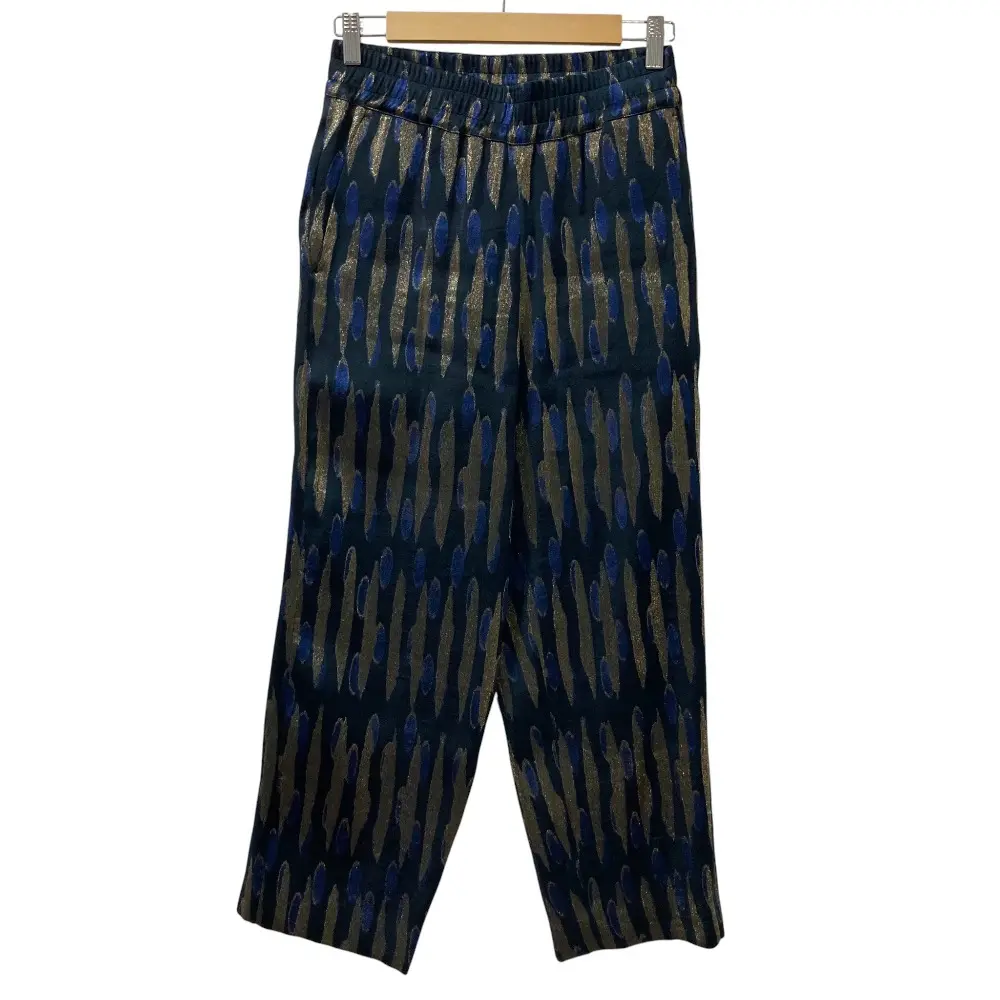 DRIES VAN NOTEN ドリスヴァンノッテン Len Lye PALACO 2330 W.W.PANTS イージーパンツ サイズ34 ブラック×ネイビー