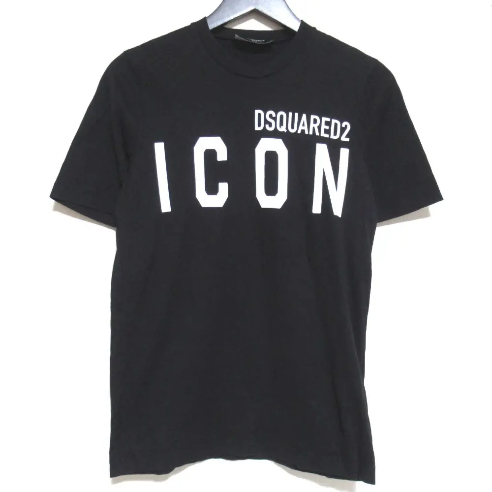 20SS DSQUARED2 ディースクエアード ICONプリント クルーネック ショートスリーブ 半袖 Tシャツ カットソー XXS ブラック