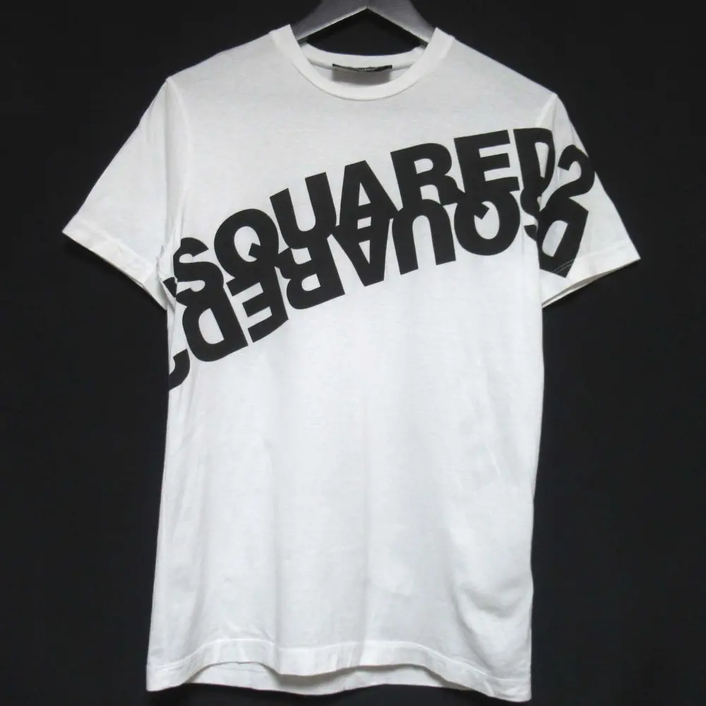 20SS DSQUARED2 ディースクエアード レターロゴ プリント クルーネック ショートスリーブ 半袖 Tシャツ カットソー XXS ホワイト