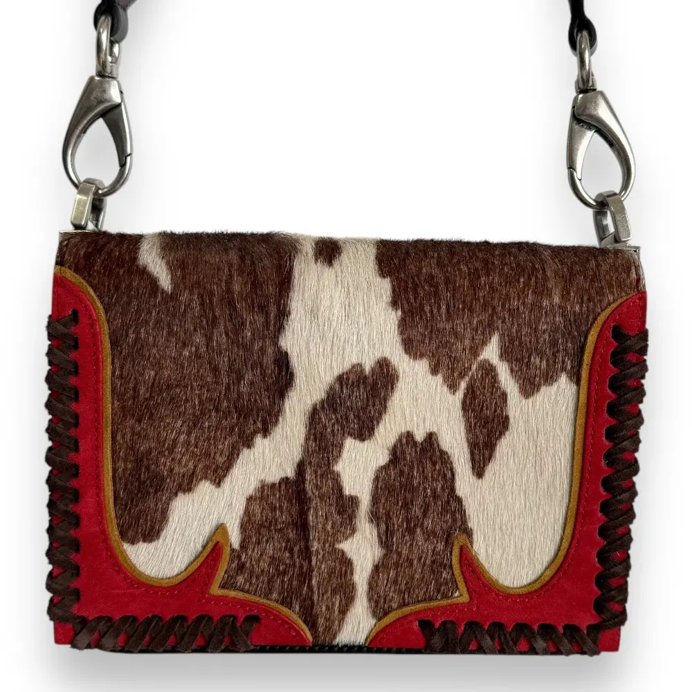Dsquared2 ディースクエアード ハラコレザー ウエスタン ショルダーバッグ ブラウン