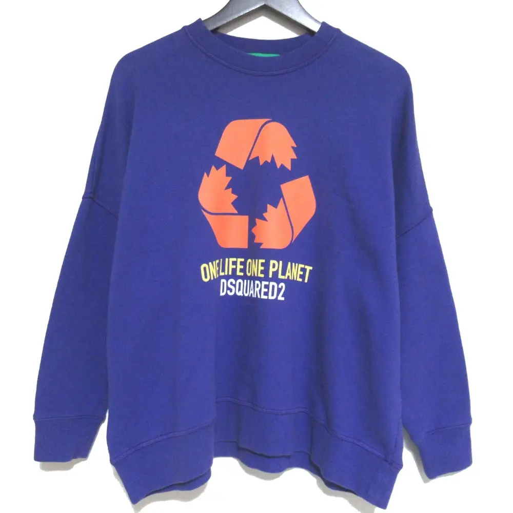 22AW DSQUARED2 ディースクエアード ONE LIFE ONE PLANET クルーネック スウェットシャツ トレーナー プルオーバー XXS パープルの買取実績【2024年10月買取】
