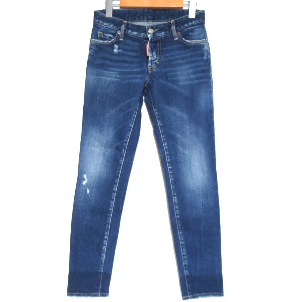 DSQUARED2 ディースクエアード ダメージ加工 スリムフィット ストレッチ デニムパンツ ジーンズ 36サイズ インディゴブルー