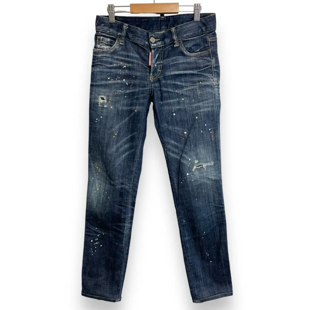 23SS Dsquared2 ディースクエアード ペイント加工 ボタンフライ ジーンズ デニムパンツ 34 インディゴブルーの買取実績【2025年2月買取】