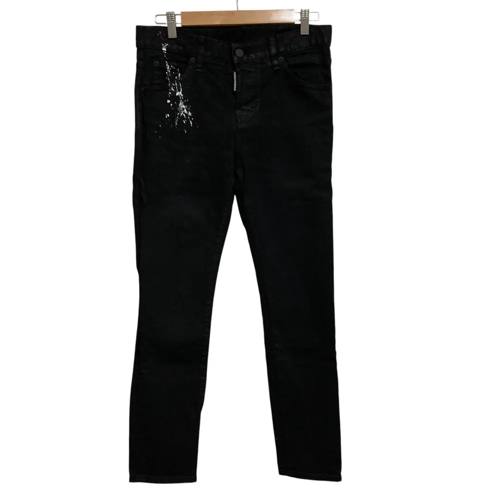 DSQUARED2 ディースクエアード Cool Girl Jean ペイント加工 ストレッチ デニムパンツ ジーンズ 38 ブラック
