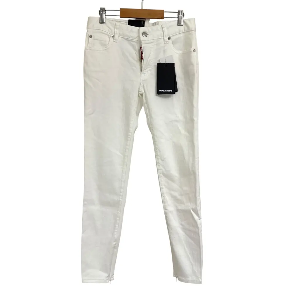 24AW Dsquared2 ディースクエアード Medium Waist Twiggy jeans ストレッチ スキニー デニムパンツ ジーンズ 34 ホワイト