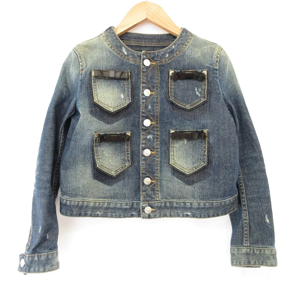 DSQUARED2 ディースクエアード リボン デニムジャケット 38 インディゴ