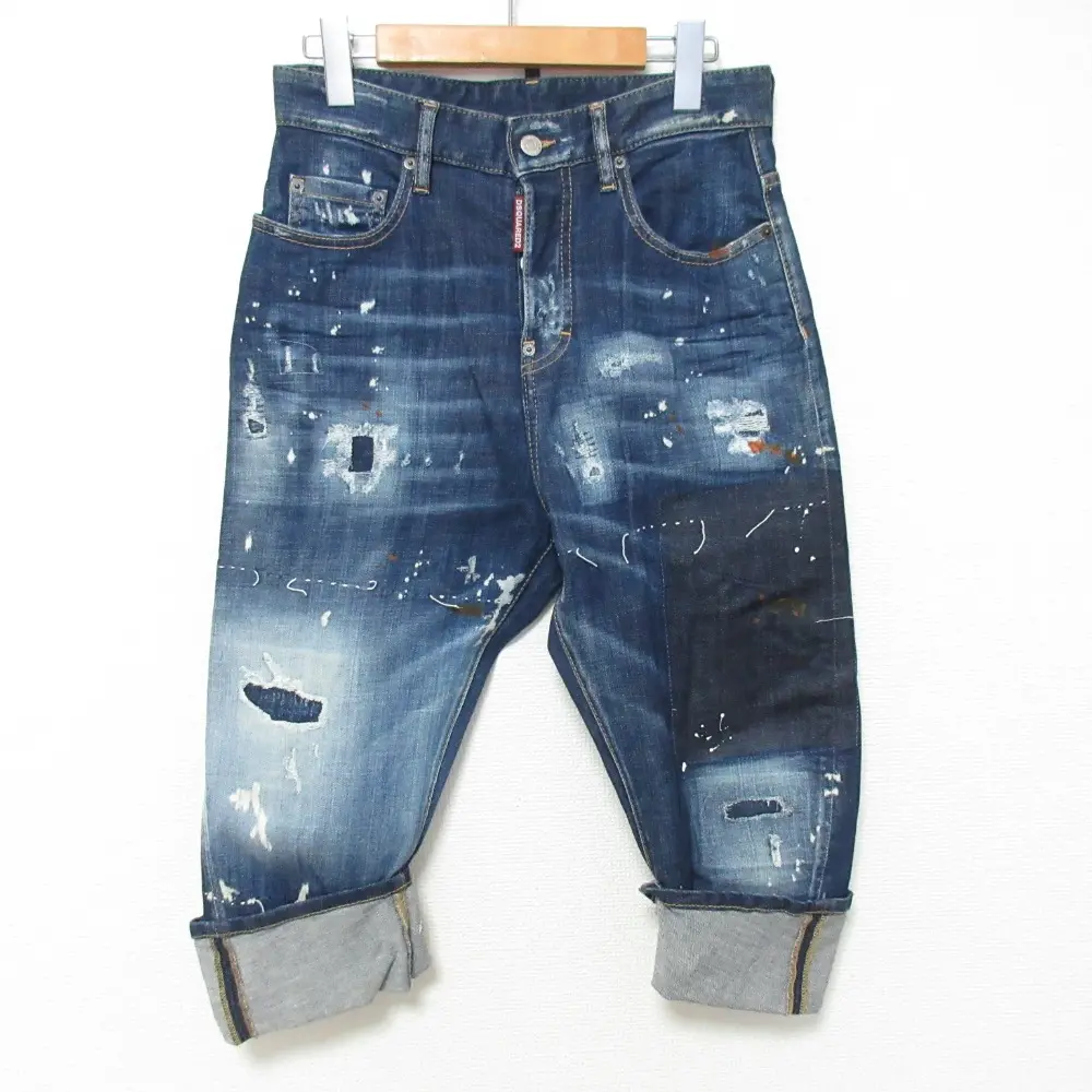 DSQUARED2 ディースクエアード Kawaii リペアデニムパンツ ジーンズ S72LB0133 サイズ34 ブルー