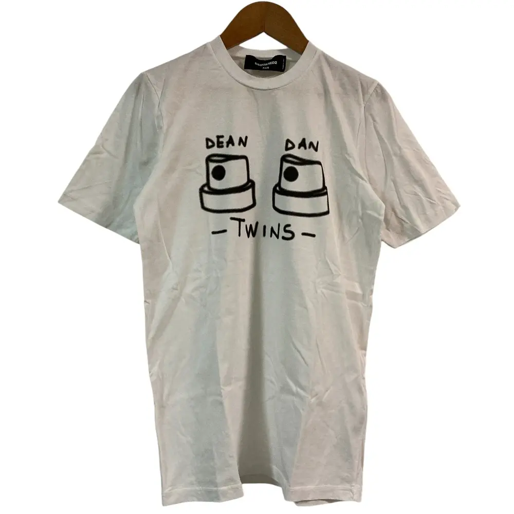 22SS Dsquared2 ディースクエアード ツインズ プリントTシャツ サイズXXS ホワイト