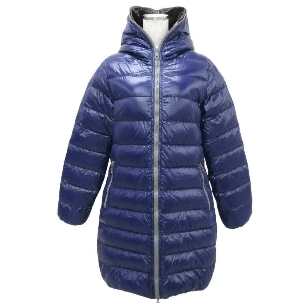 DUVETICA デュベティカ ACE フードファスナー付き ダウンコート ロングダウンジャケット 44 パープル