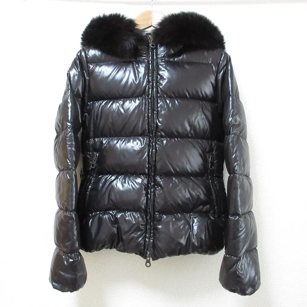 DUVETICA ADHARA デュベティカ ADHARA アダラ フォックスファー ダブルジップ ナイロン ダウンジャケット 40 ブラック