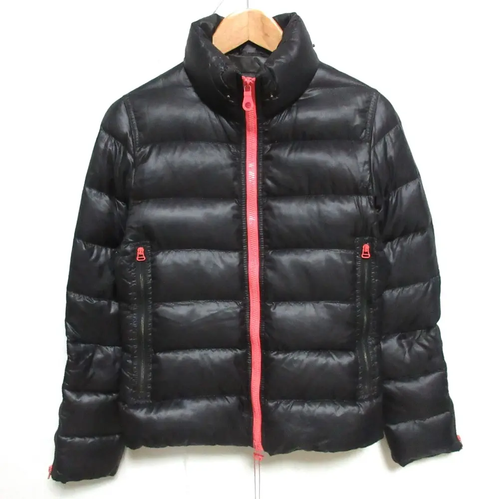 DUVETICA デュベティカ Ione 配色 ダブルジップ ダウンジャケット ブルゾン 40 ブラック×ピンク