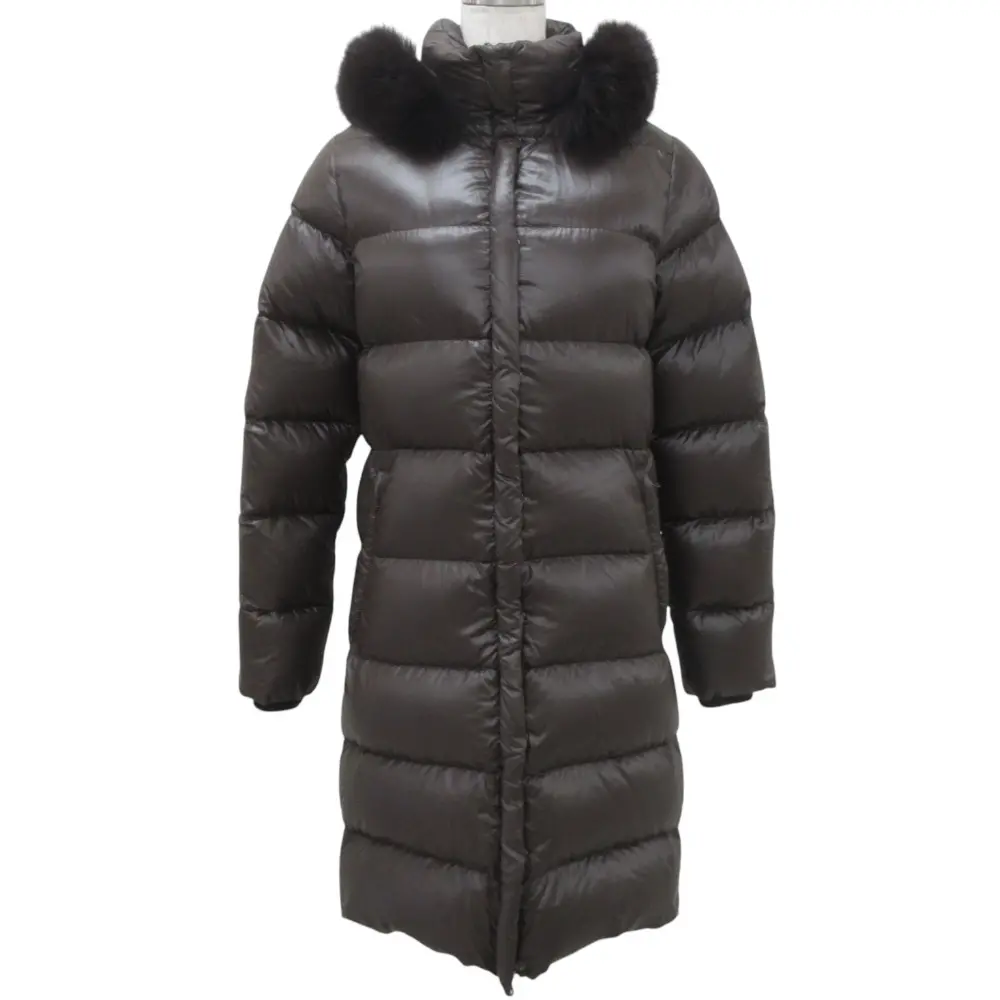 DUVETICA デュベティカ DENEB フォックスファー ダウンコート ロングダウンジャケット 38 ブラウン