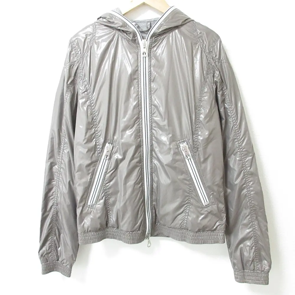 DUVETICA デュベティカ ACANTO ナイロン ダブルジップ フーデッド ダウンジャケット 42 グレー