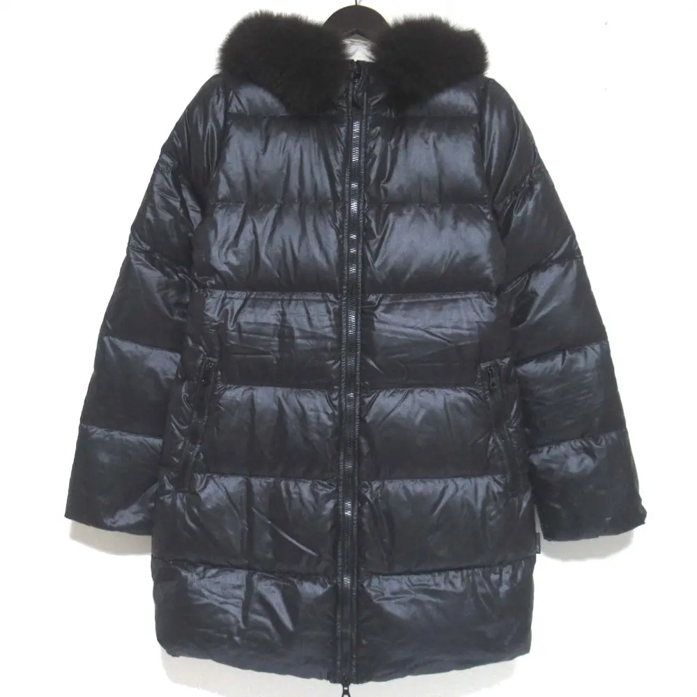 DUVETICA デュベティカ ジップアップ フーディー ダウンコート ダウンジャケット サイズ44 ブラック