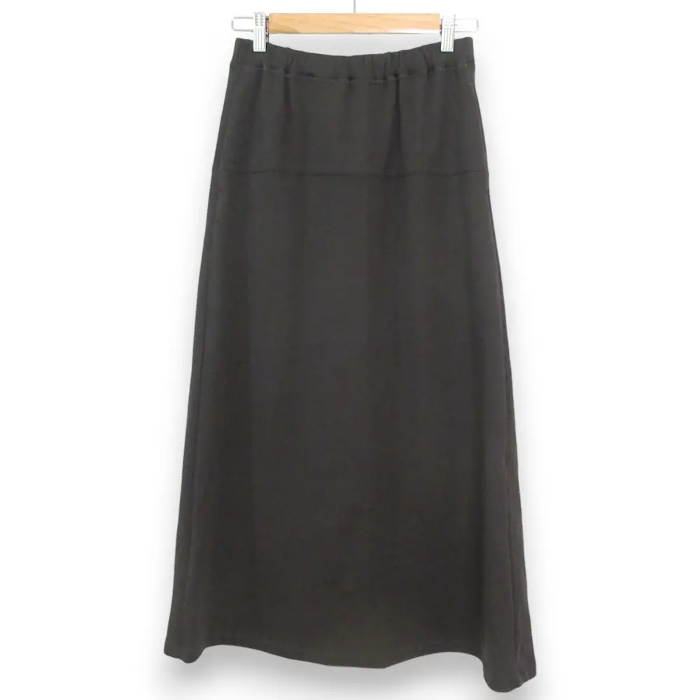 ebure エブール オーガニックコットン裏毛 ロング丈 イージースカート 9910500013 サイズ36 ダークグレー