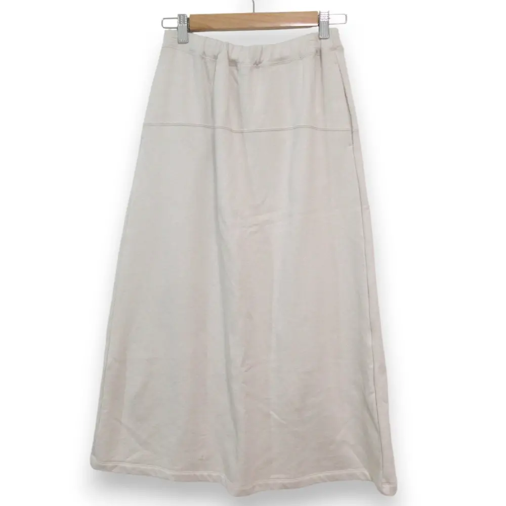 ebure エブール オーガニックコットン裏毛 ロング丈 イージースカート 9910500013 サイズ36 ライトベージュ