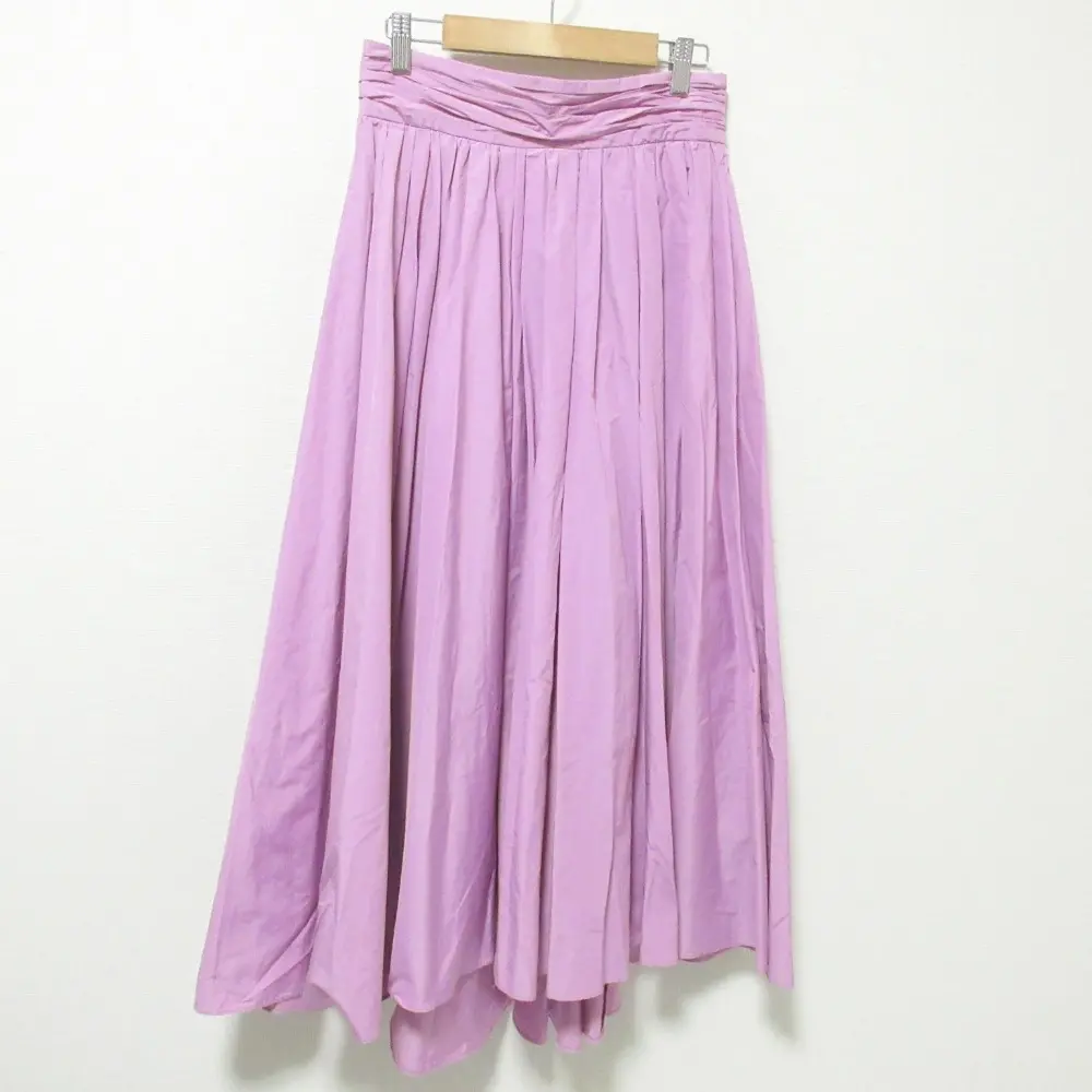 ebure エブール ロング ギャザーサーキュラースカート 38 パープル
