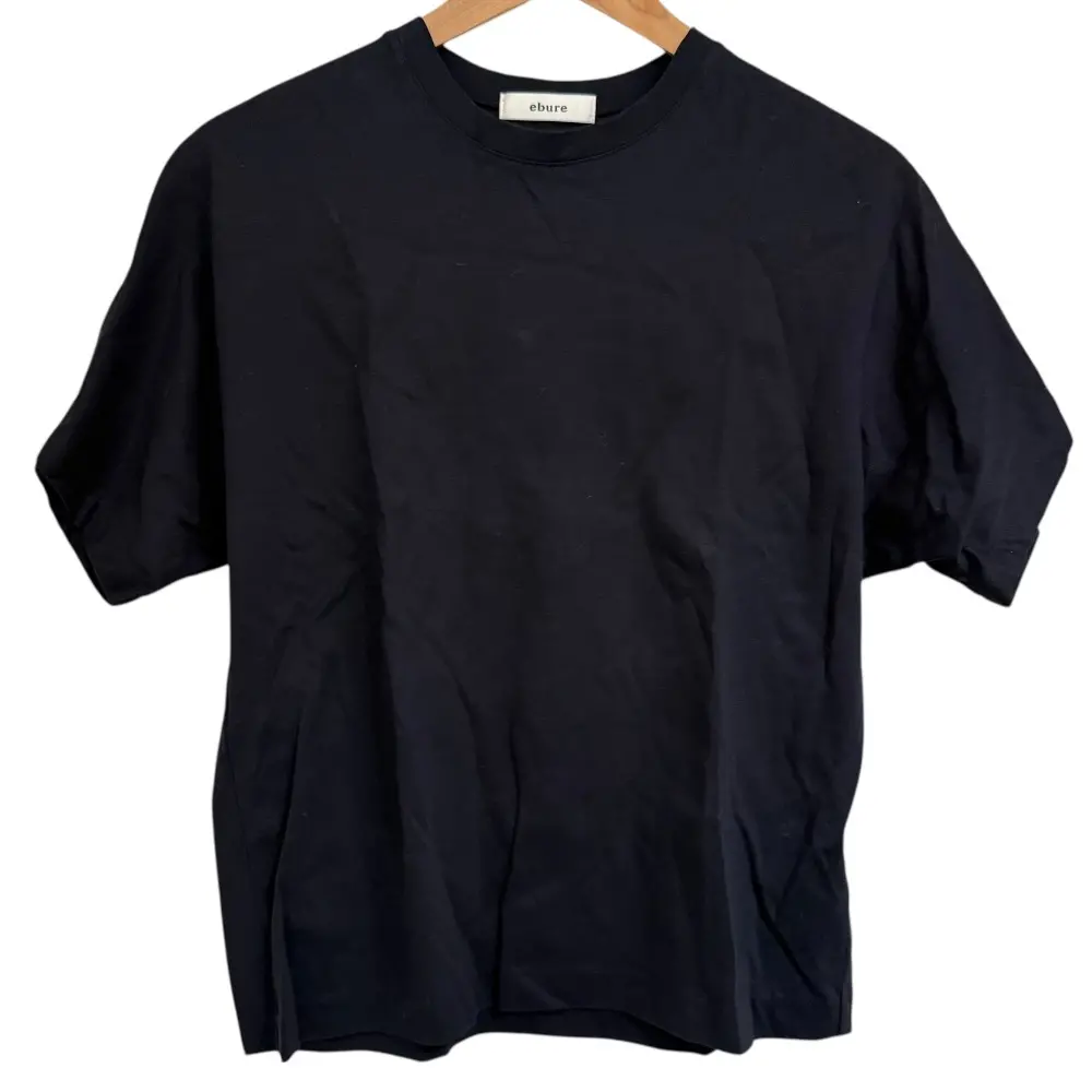 ebure エブール 半袖 クルーネック Tシャツ カットソー 38 ブラック