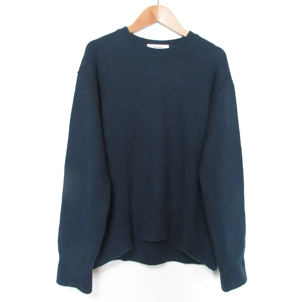 ebure エブール カシミヤブレンド クルーネック ニット プルオーバー