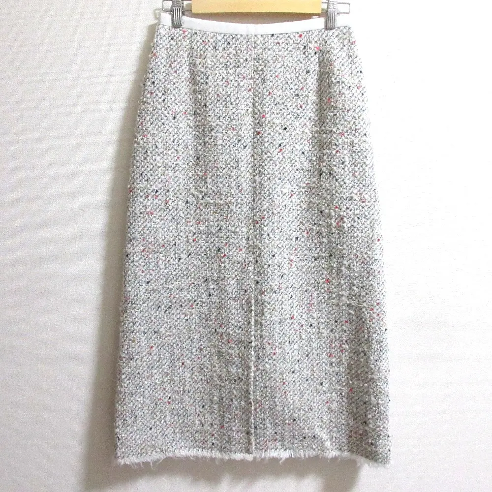 24AW ebur エブール スパークルミックスツィード スカート 4010500240 サイズ38 ベージュ