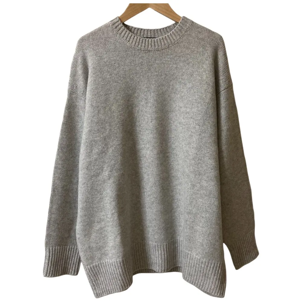 ebure エブール ウールカシミヤブレンド ニットプルオーバー ネイビー ウールカシミヤブレンド ニットプルオーバー | ebure (Women)/エブール