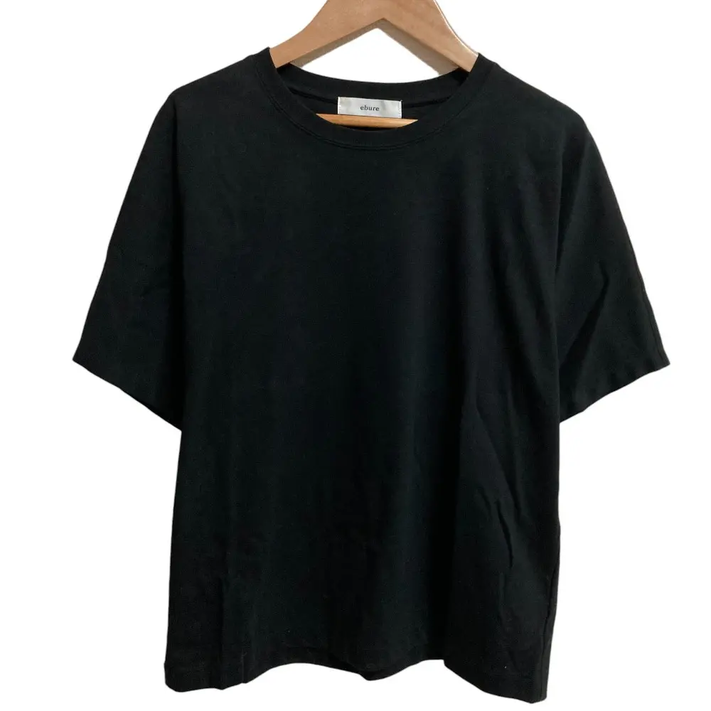 ebure エブール ピュアオーガニックバイオ カットソー 半袖 Tシャツ 9910900270 サイズ38 ブラック