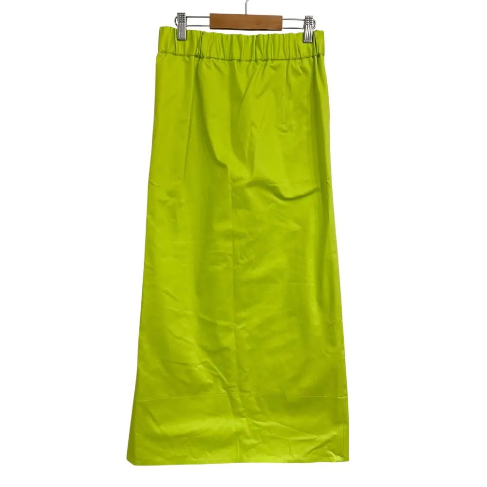 23AW ebure エブール ロンハーマン別注 ストレッチ ロング丈 イージースカート 36 ライムイエロー